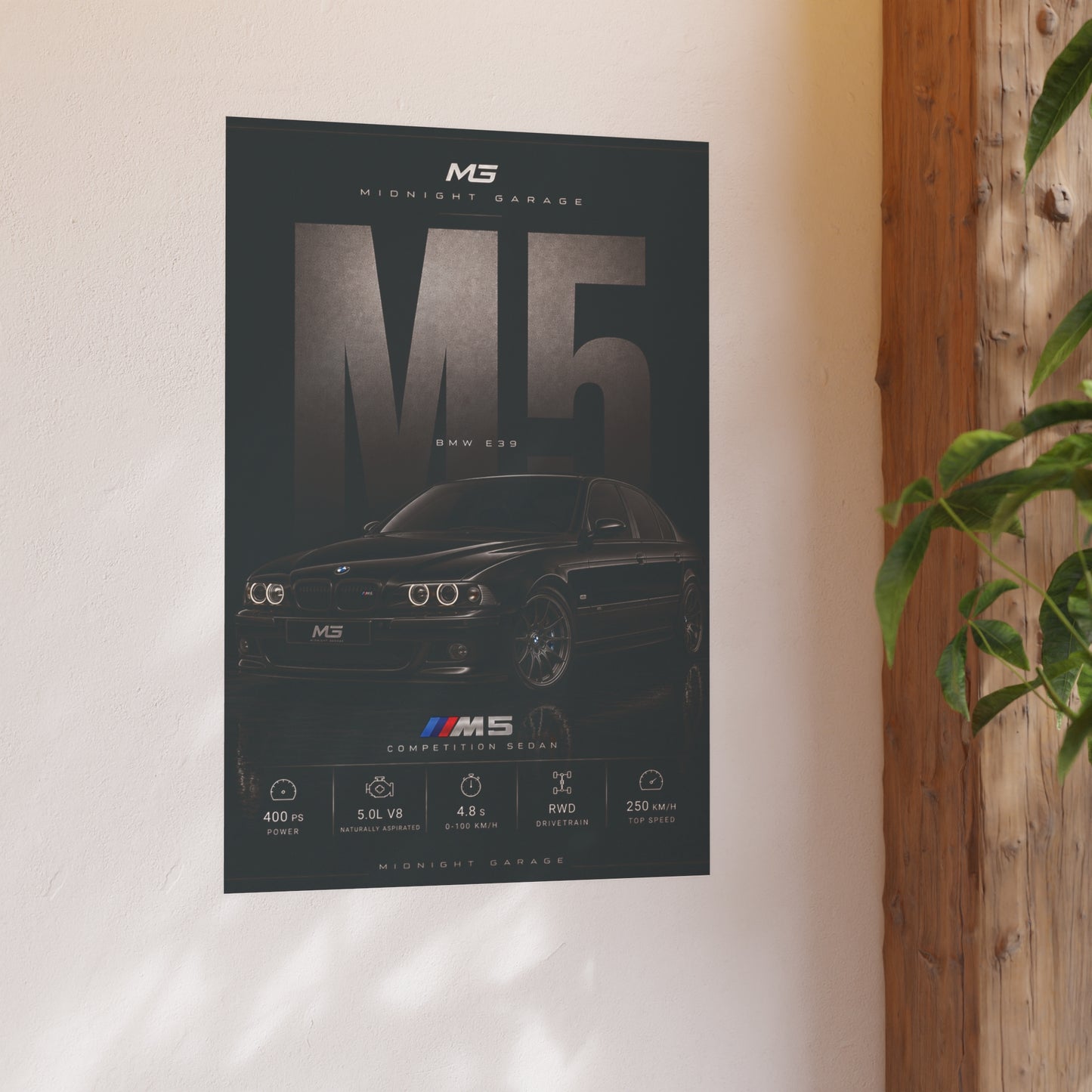 BMW E39 M5 Poster — Midnight Garage Edition