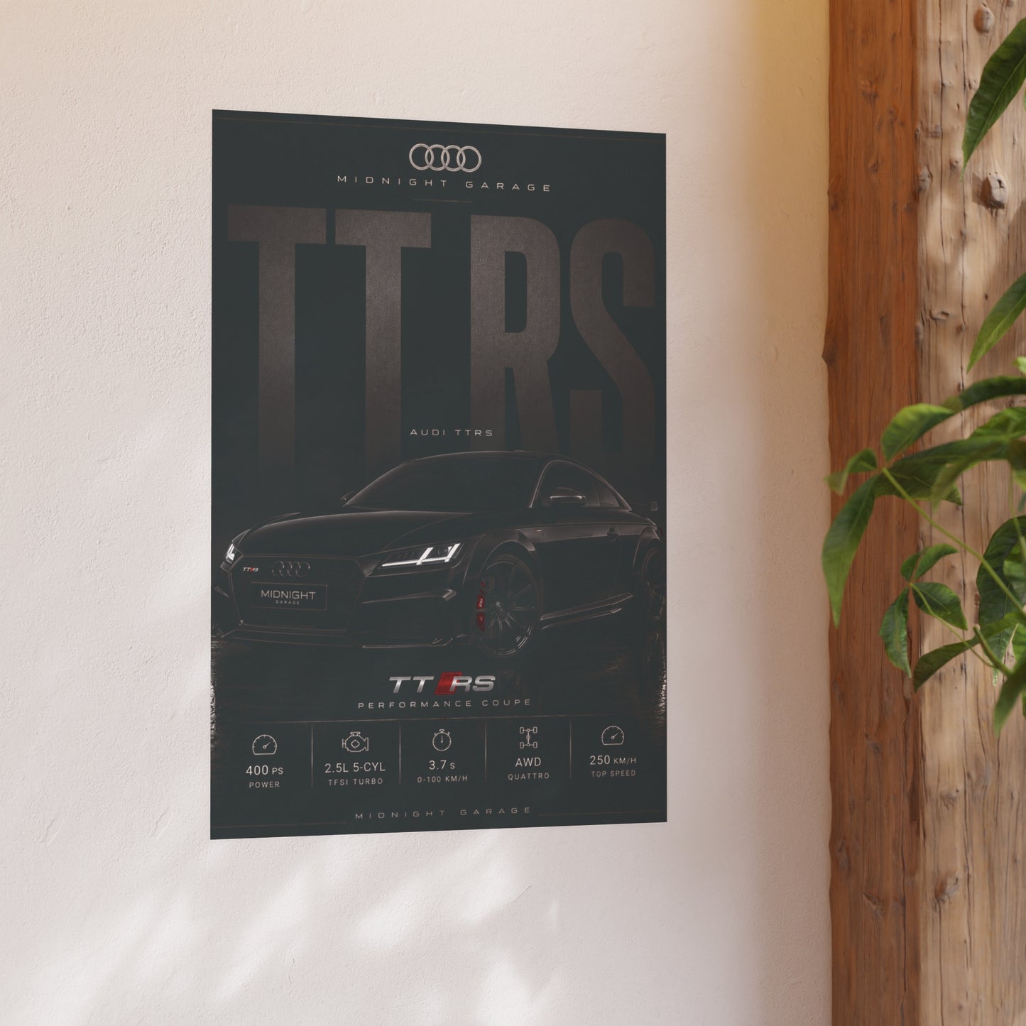 Audi TT RS Poster — Midnight Garage Edition
