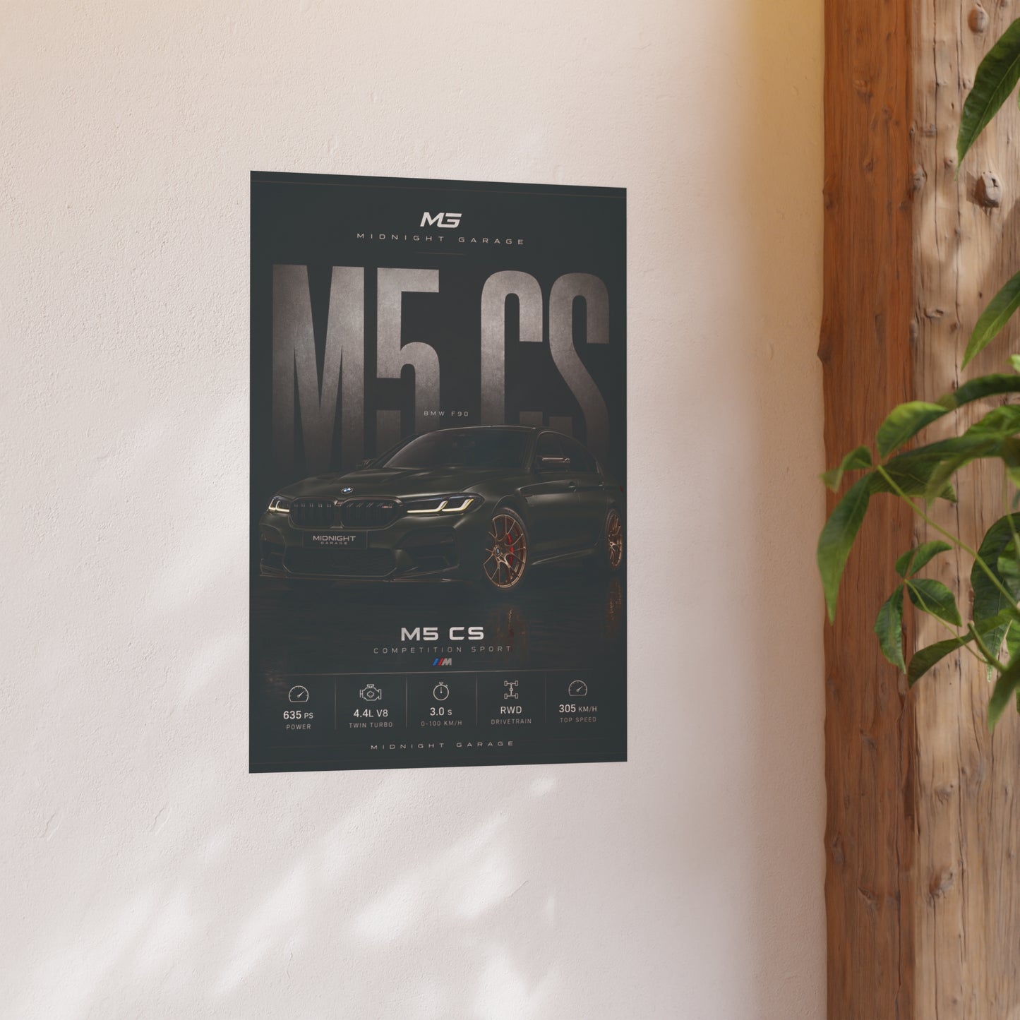 BMW F90 M5 CS Poster — Midnight Garage Edition