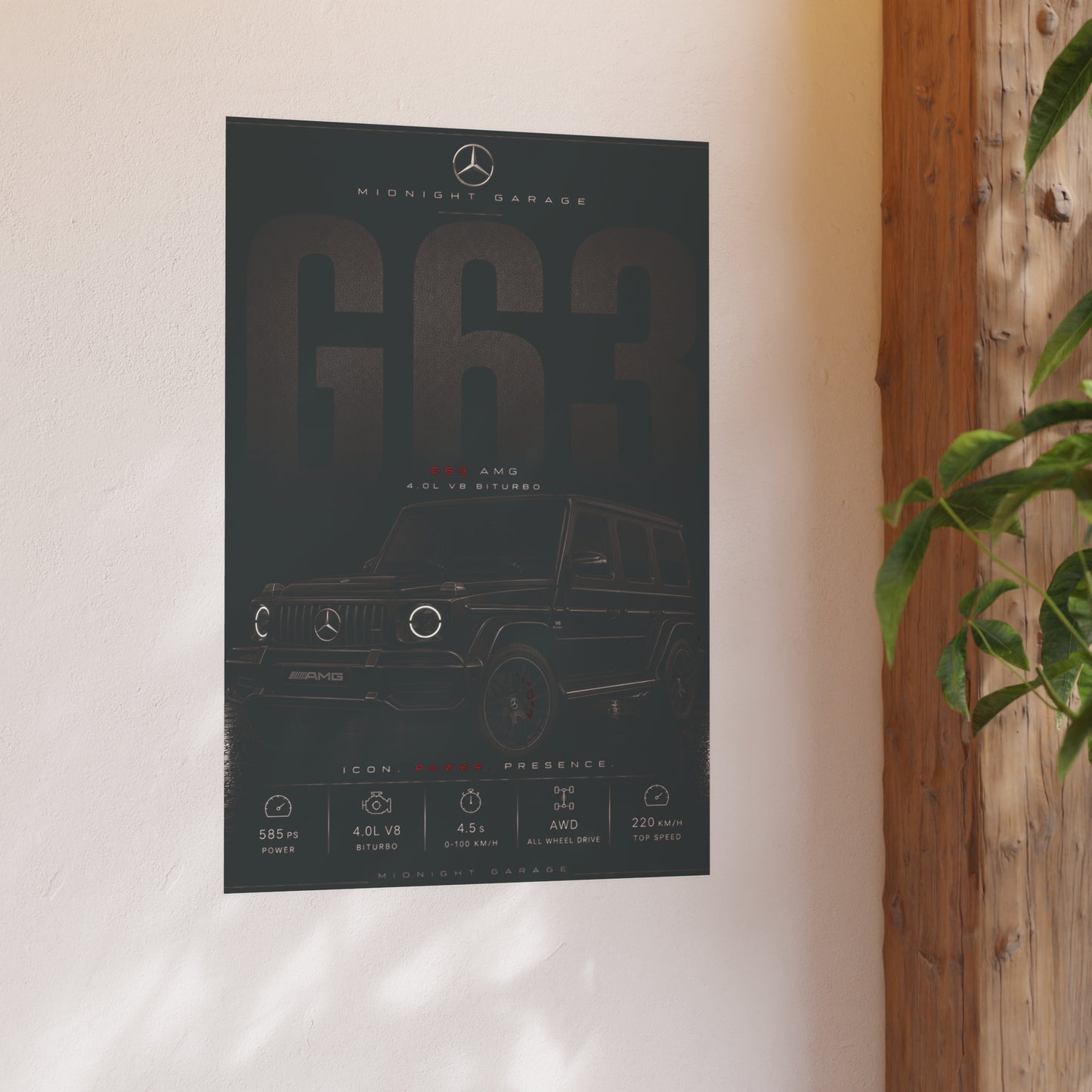 Mercedes-AMG G63 Poster — Midnight Garage Edition