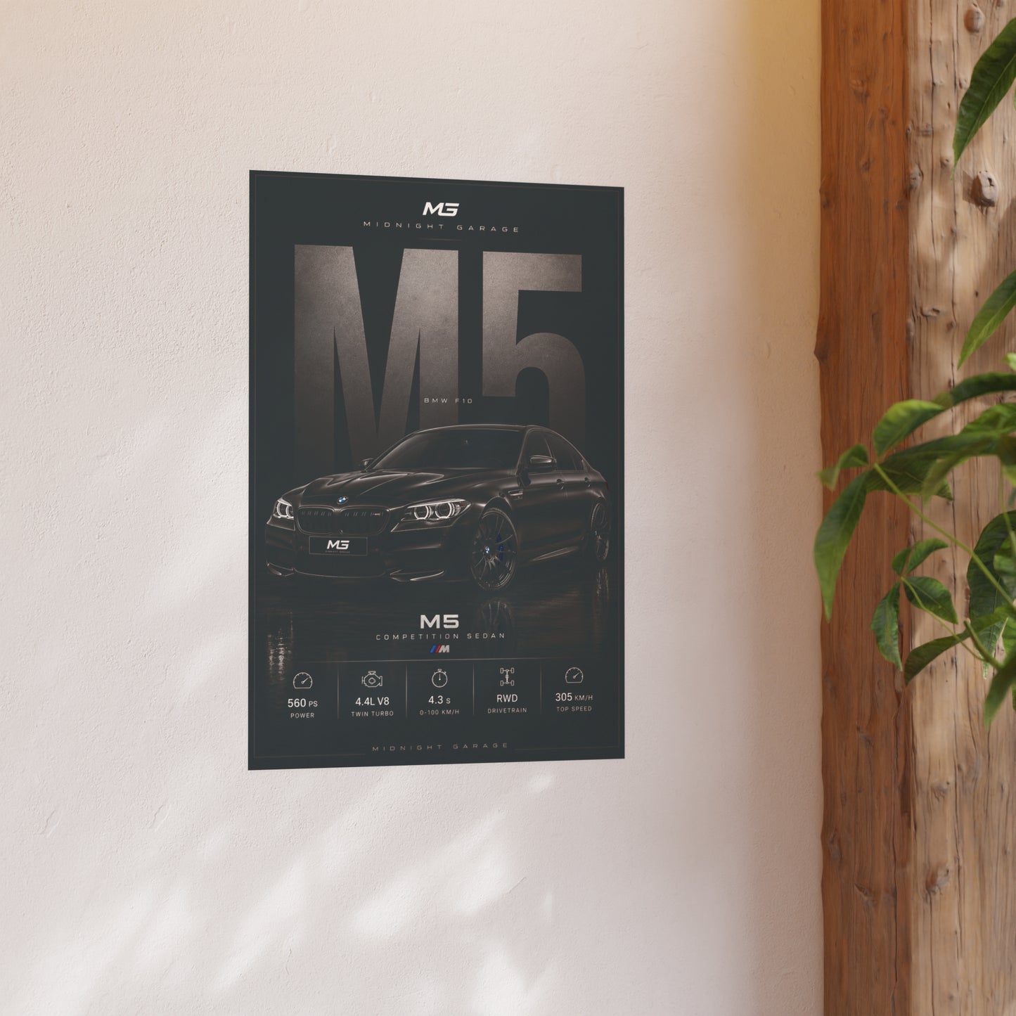 BMW F10 M5 Poster — Midnight Garage Edition