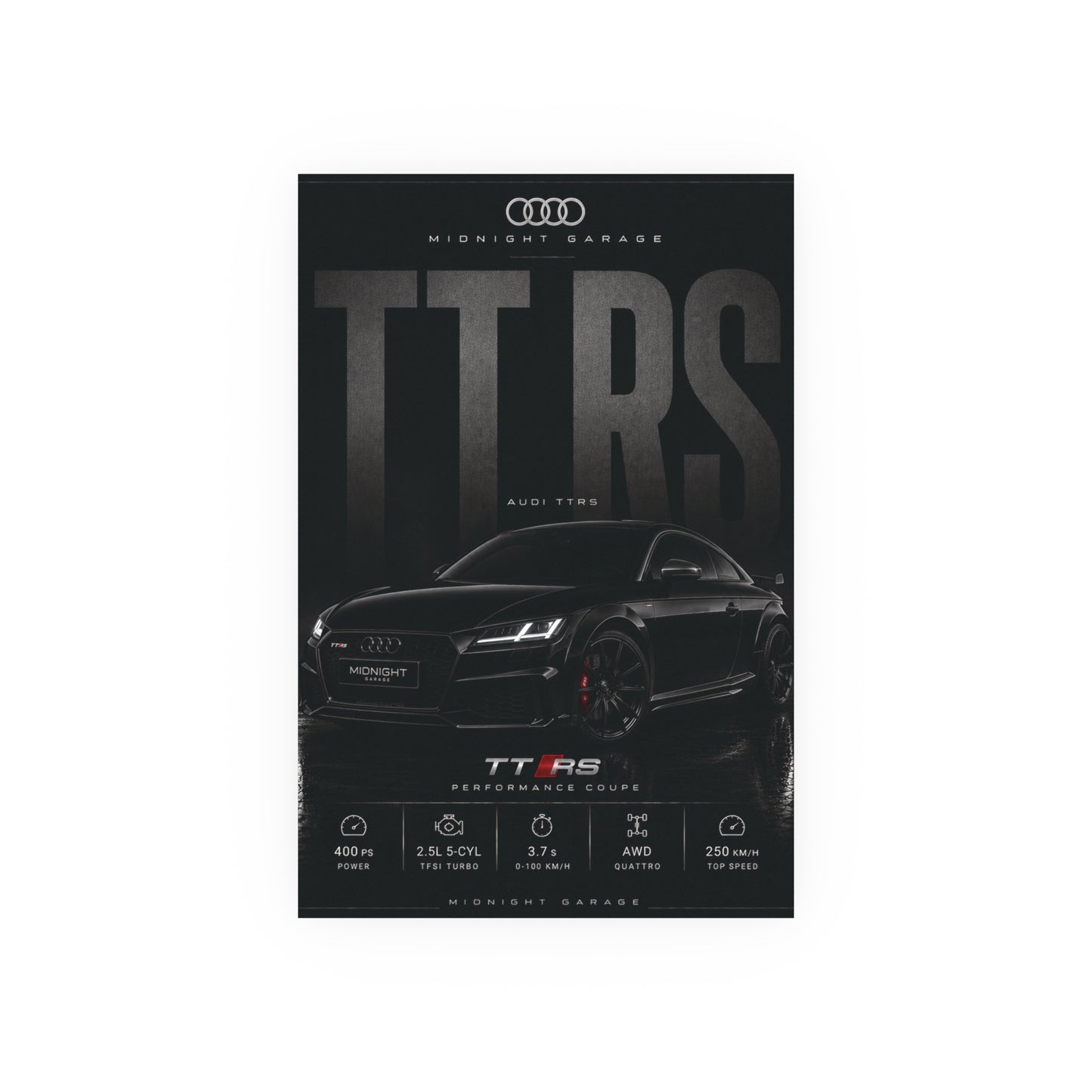 Audi TT RS Poster — Midnight Garage Edition