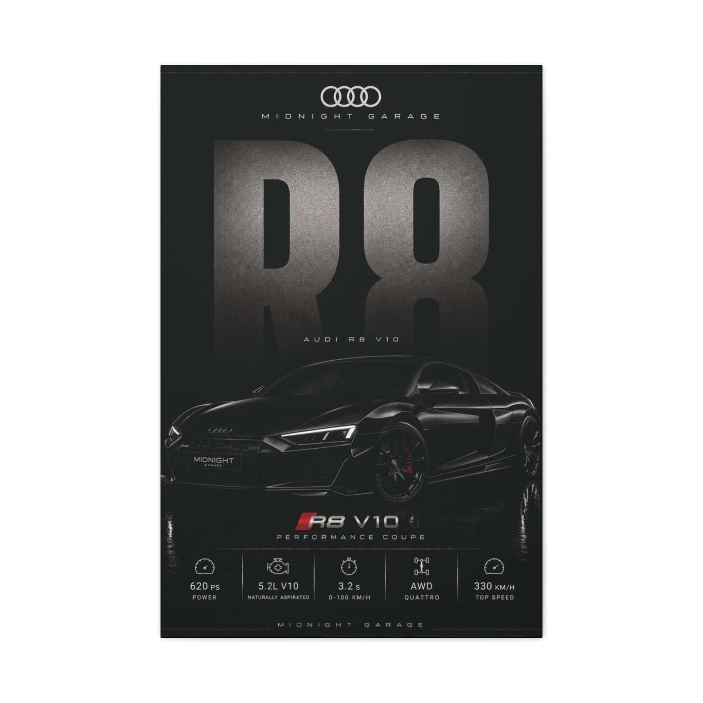 Audi R8 V10 Canvas — Midnight Garage Edition