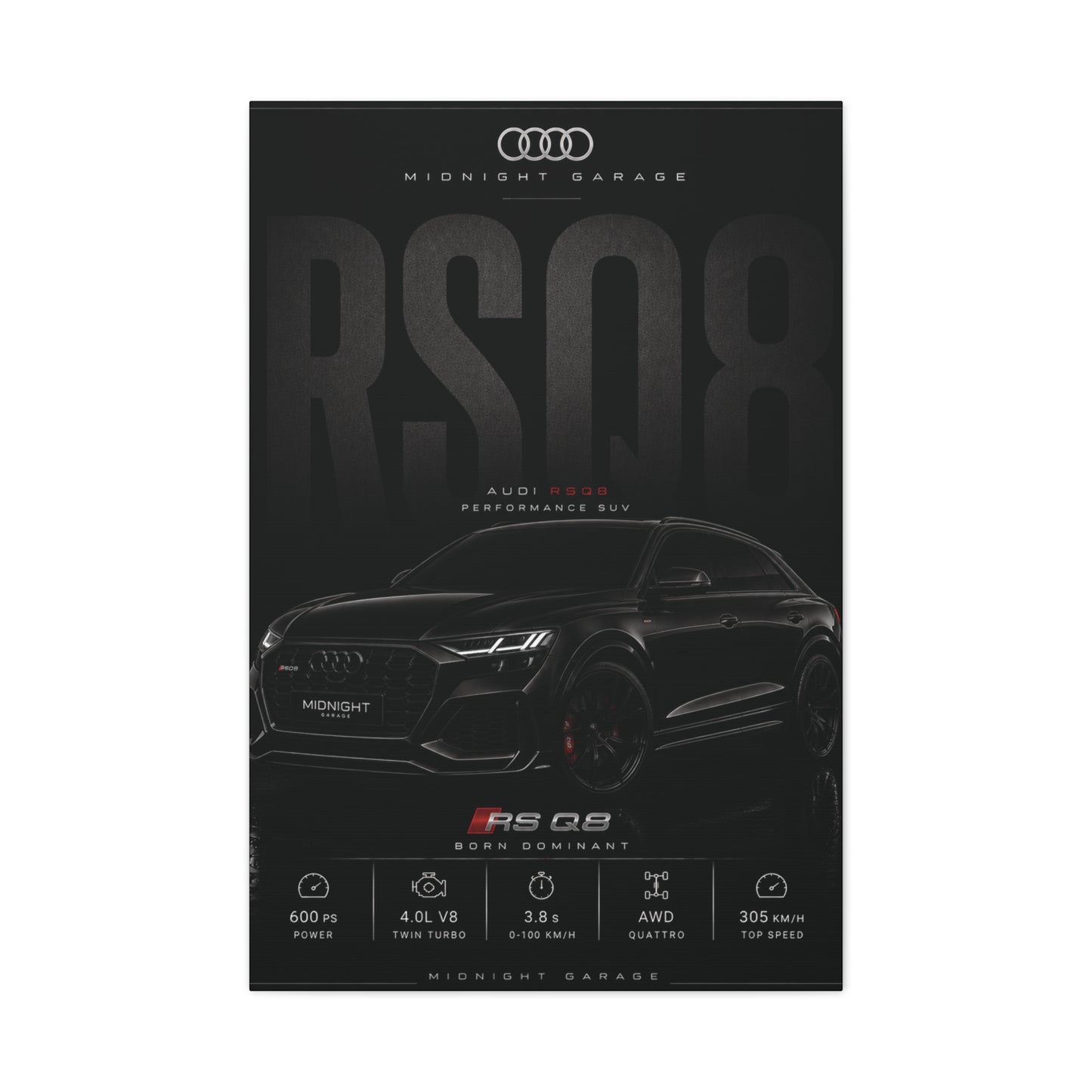 Audi RSQ8 Canvas — Midnight Garage Edition