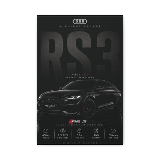 Audi RS3 Canvas — Midnight Garage Edition