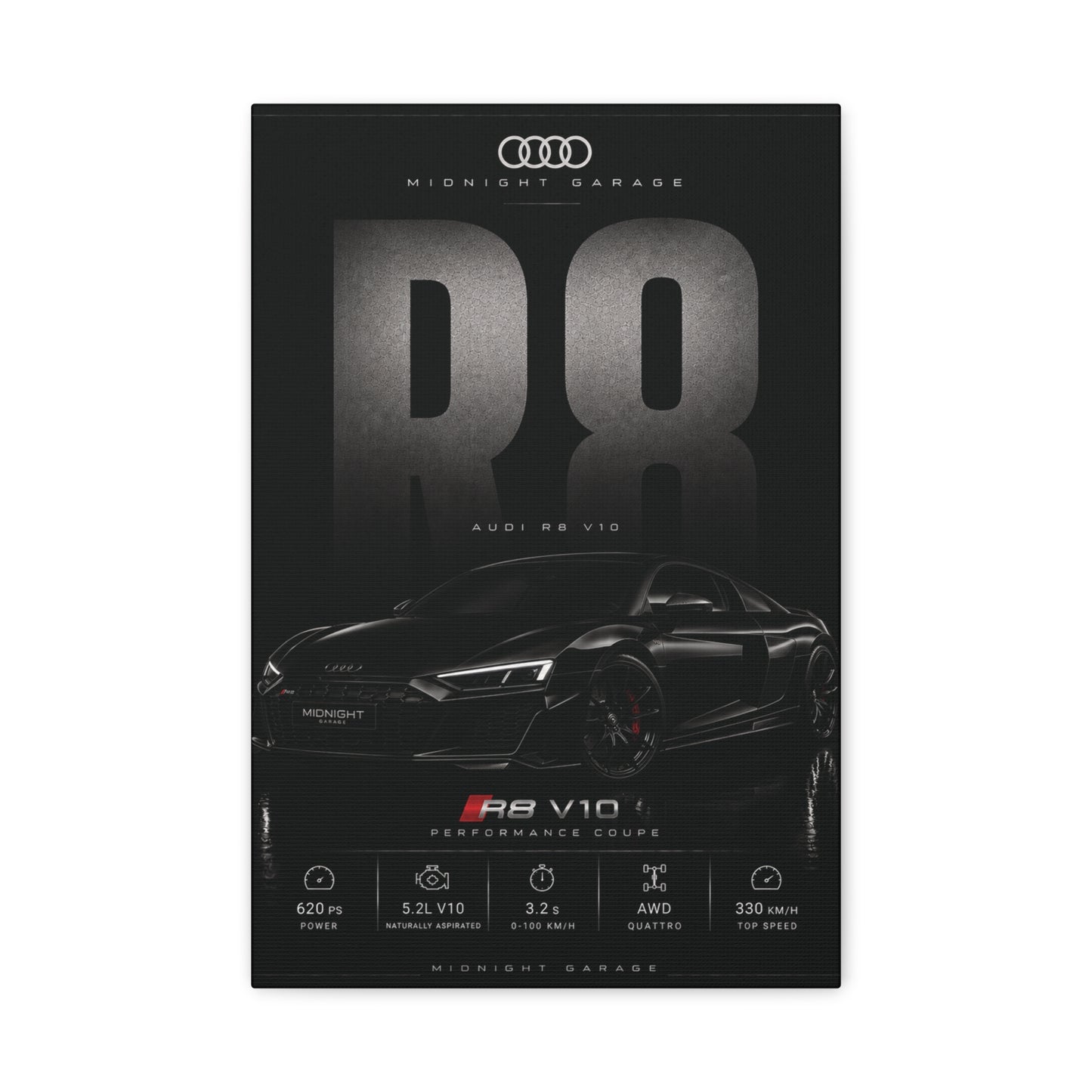 Audi R8 V10 Canvas — Midnight Garage Edition