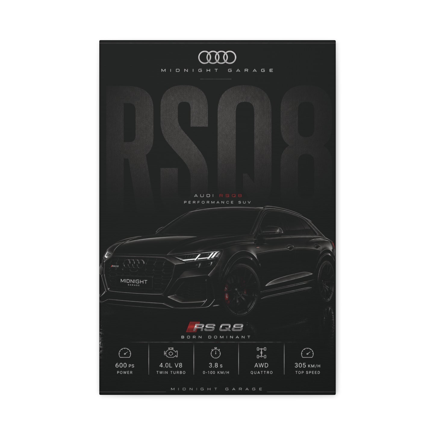 Audi RSQ8 Canvas — Midnight Garage Edition