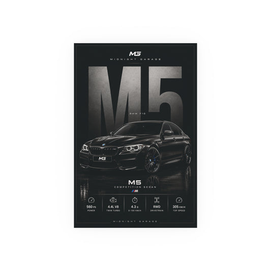 BMW F10 M5 Poster — Midnight Garage Edition