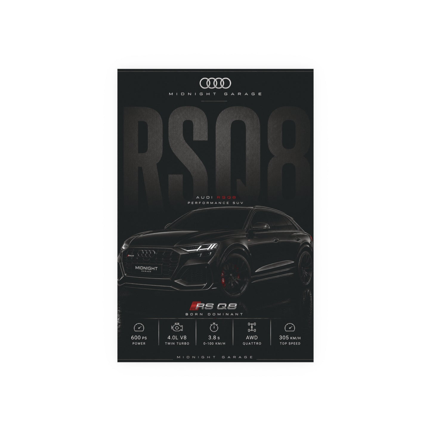 Audi RSQ8 Poster — Midnight Garage Edition