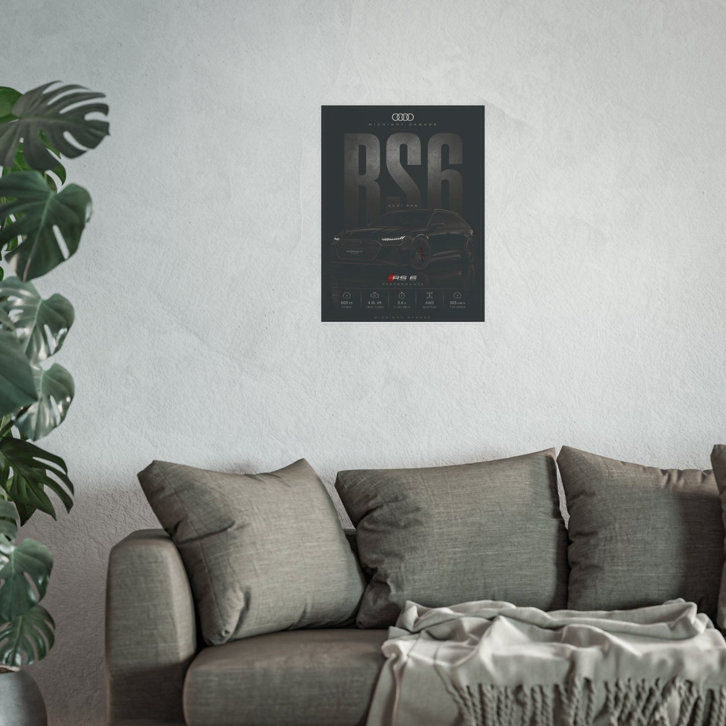 Audi C8 RS6 Poster — Midnight Garage Edition