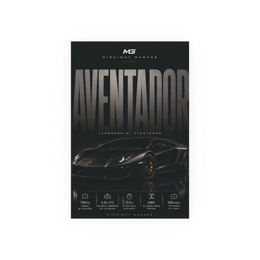 Lamborghini Aventador LP700-4 Poster – Midnight Garage Edition