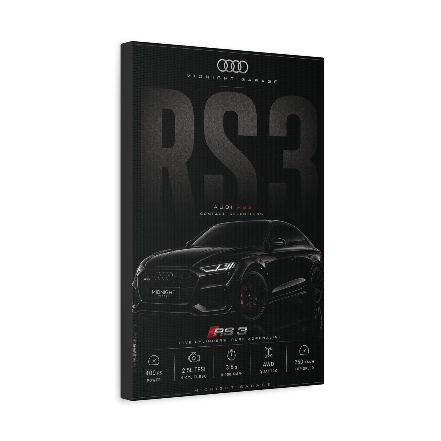 Audi RS3 Canvas — Midnight Garage Edition