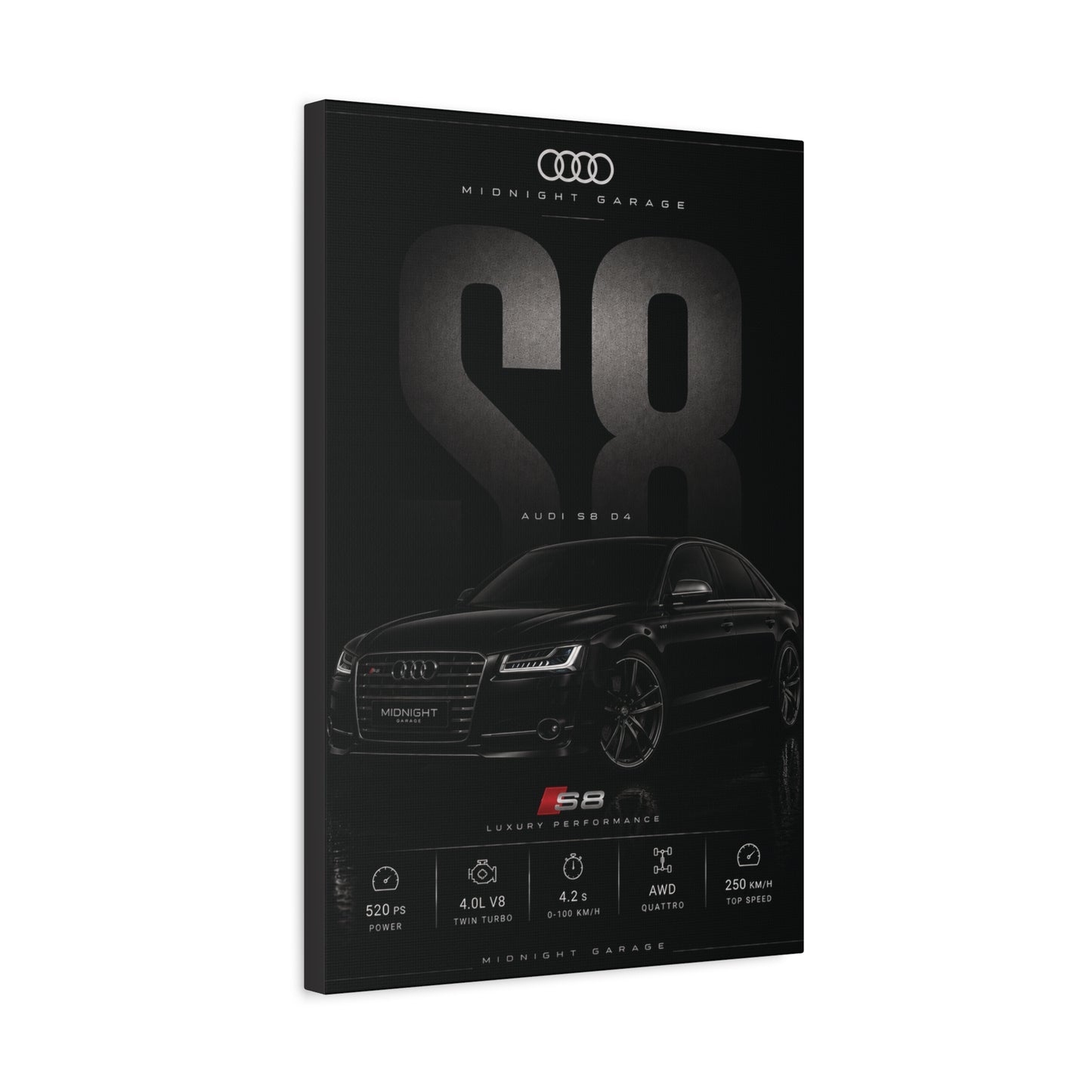 Audi D4 S8 Canvas — Midnight Garage Edition