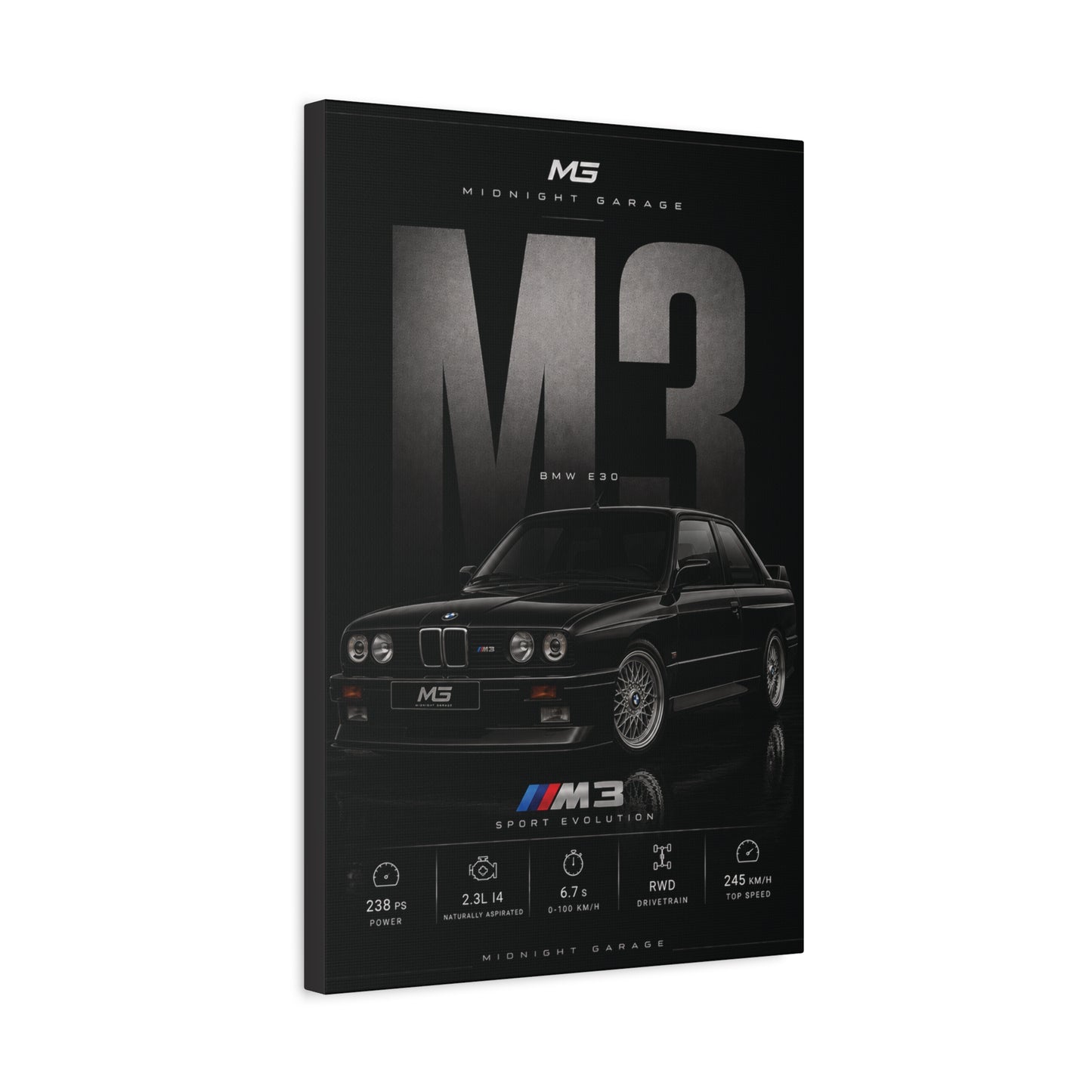 BMW E30 M3 Canvas — Midnight Garage Edition
