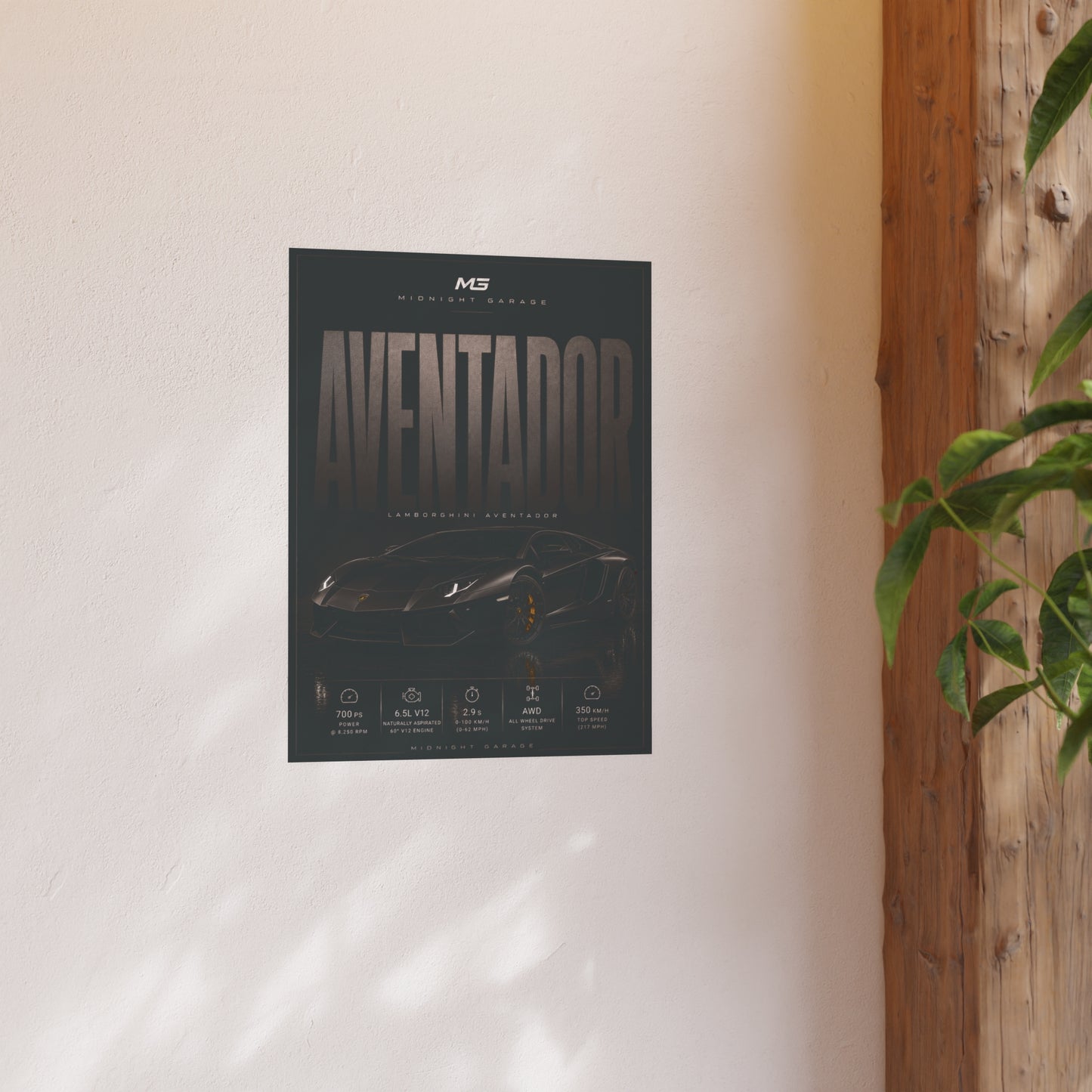 Lamborghini Aventador LP700-4 Poster – Midnight Garage Edition