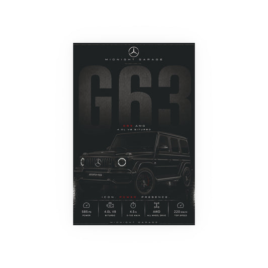 Mercedes-AMG G63 Poster — Midnight Garage Edition