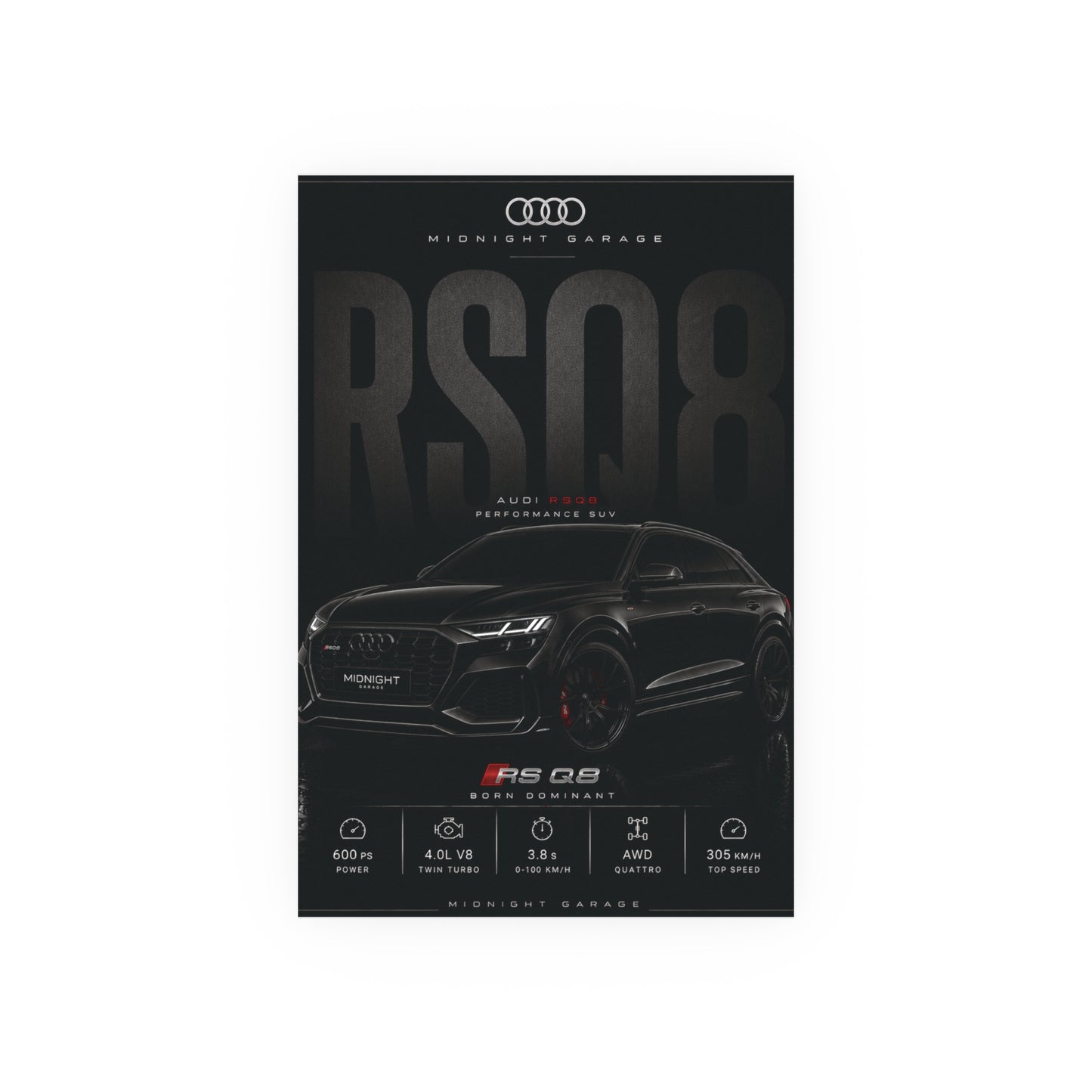 Audi RSQ8 Poster — Midnight Garage Edition