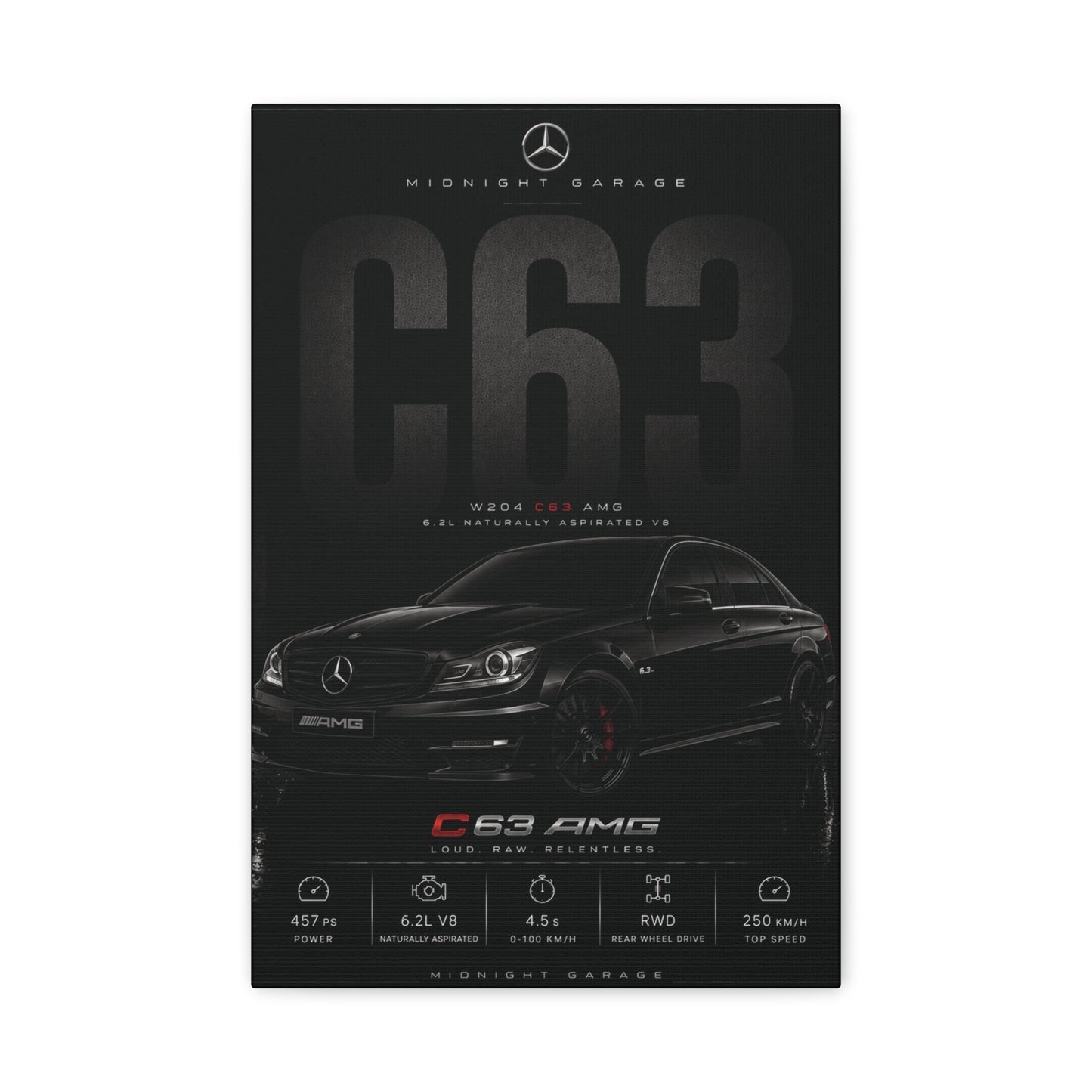 Mercedes-AMG W204 C63 Canvas — Midnight Garage Edition