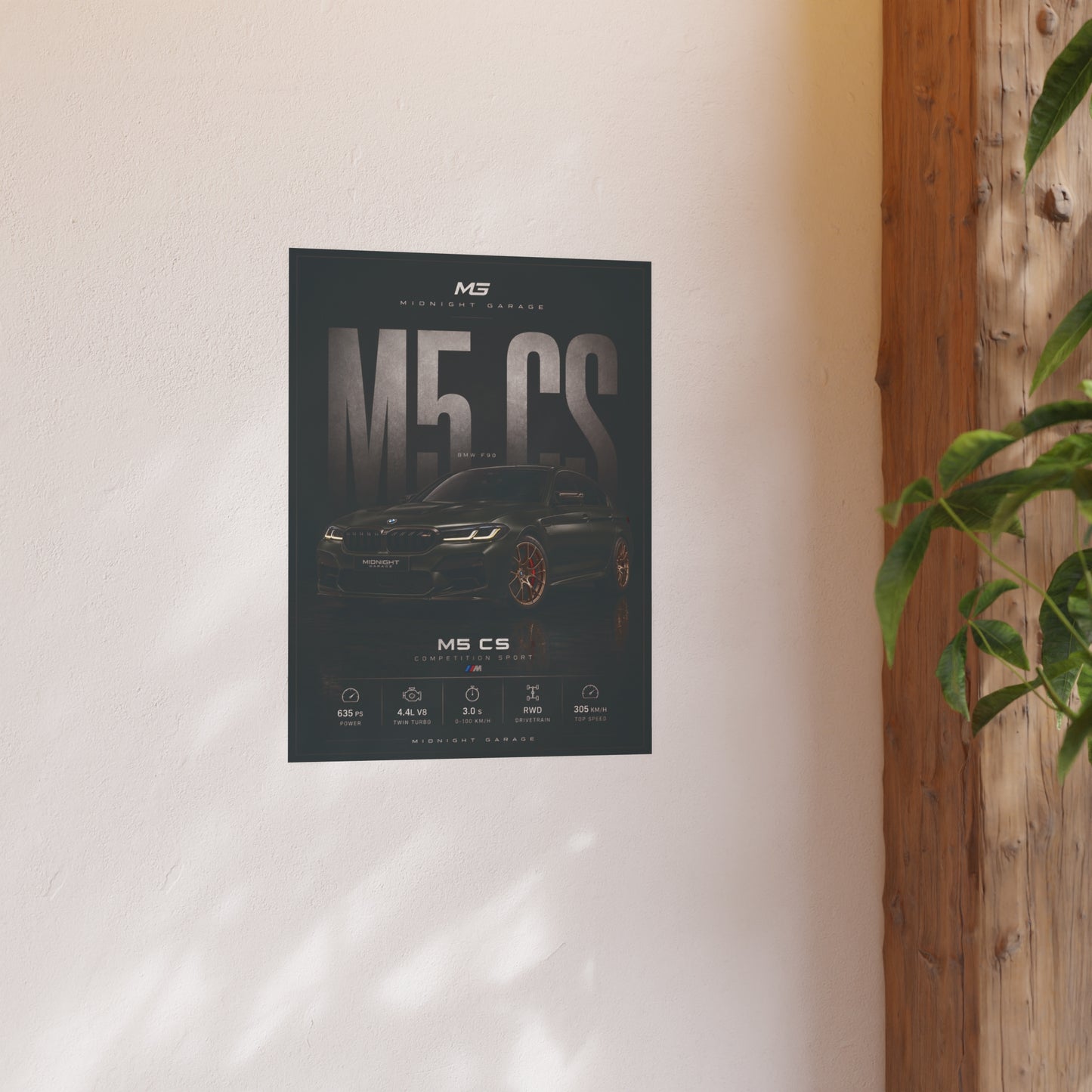 BMW F90 M5 CS Poster — Midnight Garage Edition