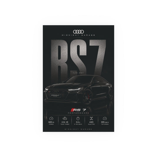 Audi C8 RS7 Poster — Midnight Garage Edition