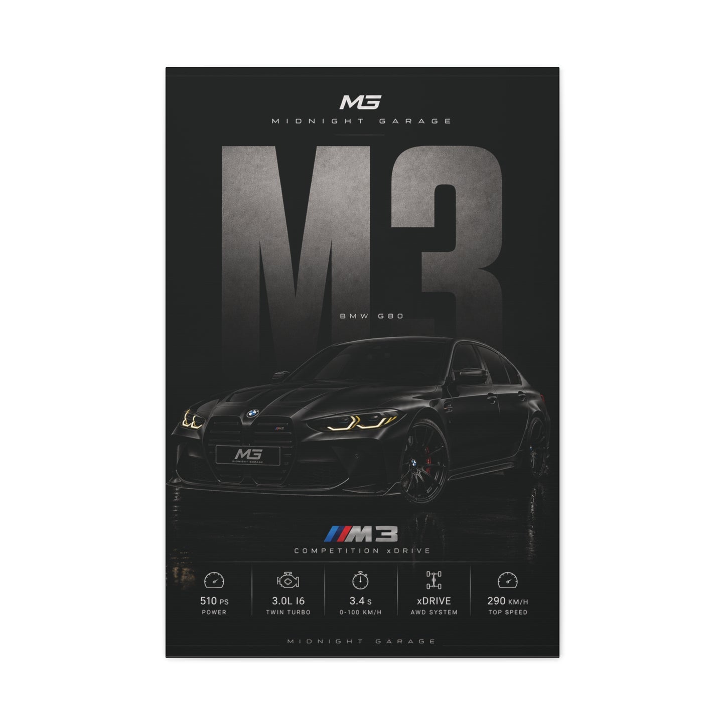 BMW G80 M3 Canvas — Midnight Garage Edition