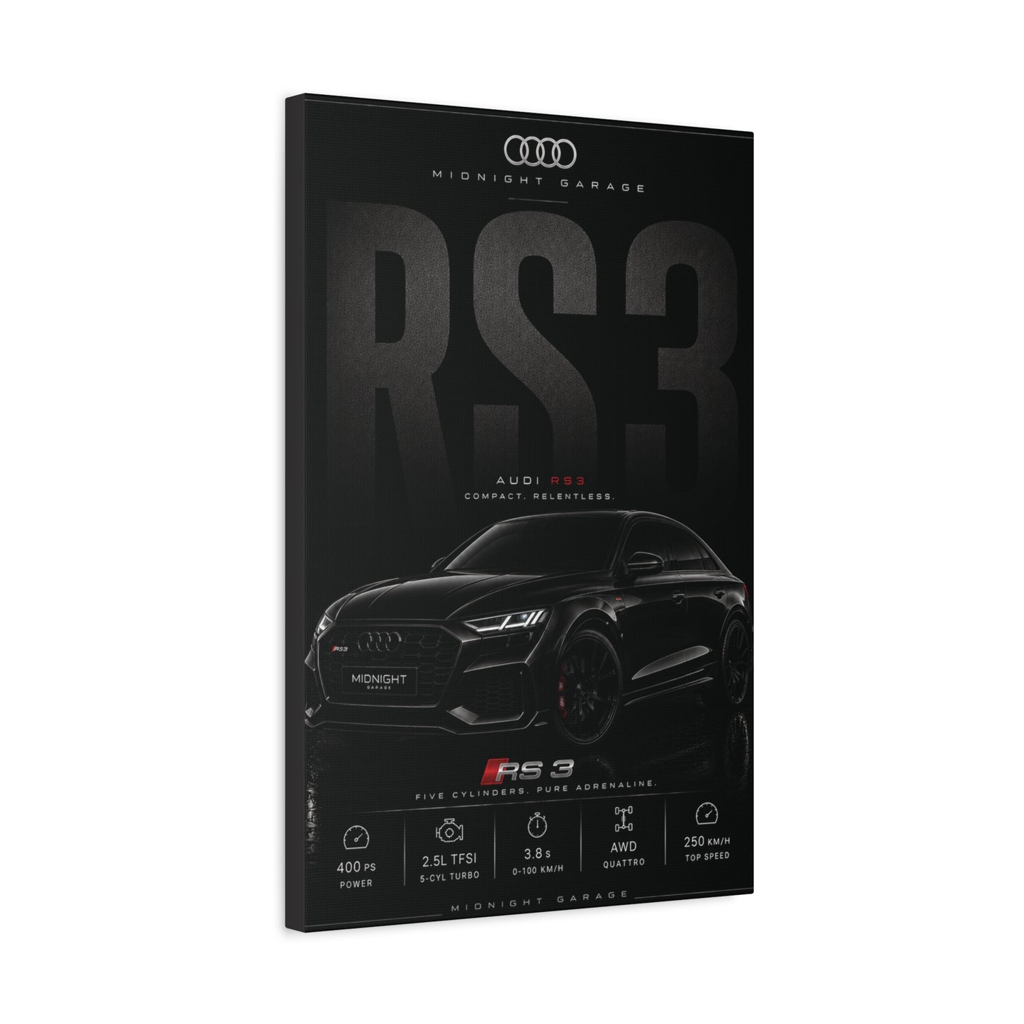 Audi RS3 Canvas — Midnight Garage Edition
