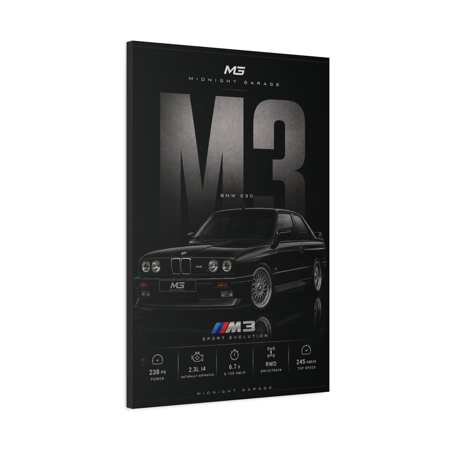 BMW E30 M3 Canvas — Midnight Garage Edition