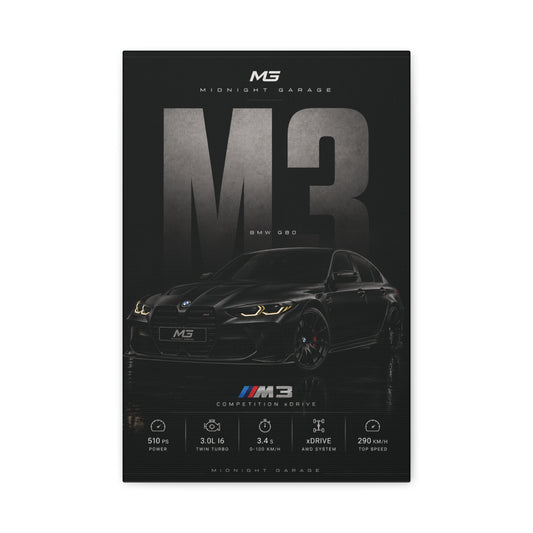 BMW G80 M3 Canvas — Midnight Garage Edition