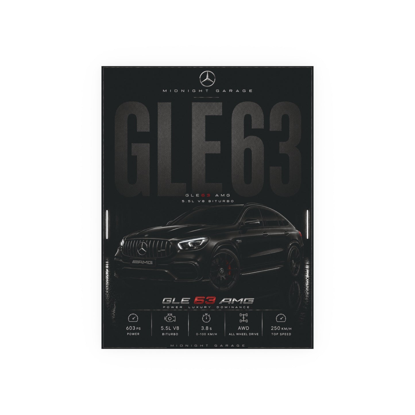 Mercedes-AMG GLE63 Poster — Midnight Garage Edition