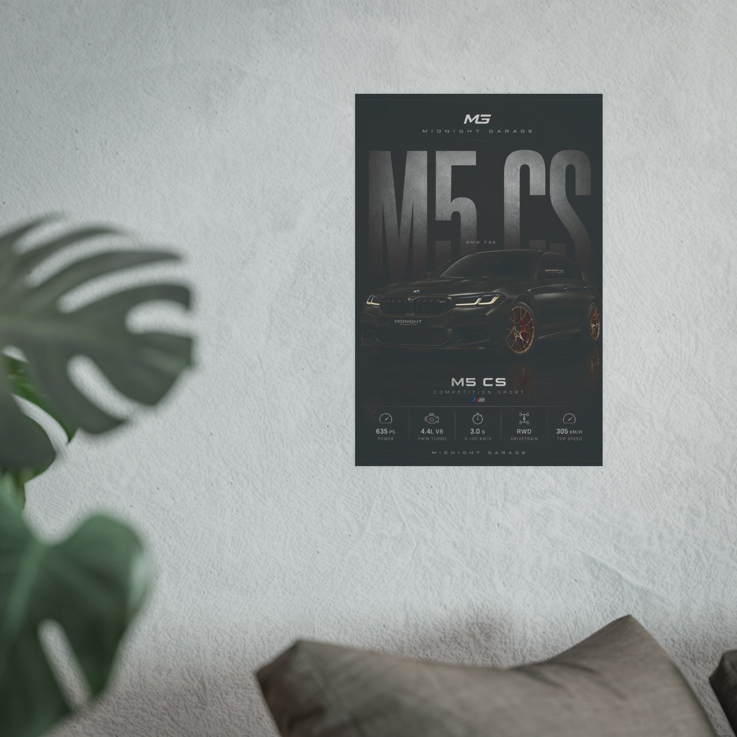 BMW F90 M5 CS Poster — Midnight Garage Edition