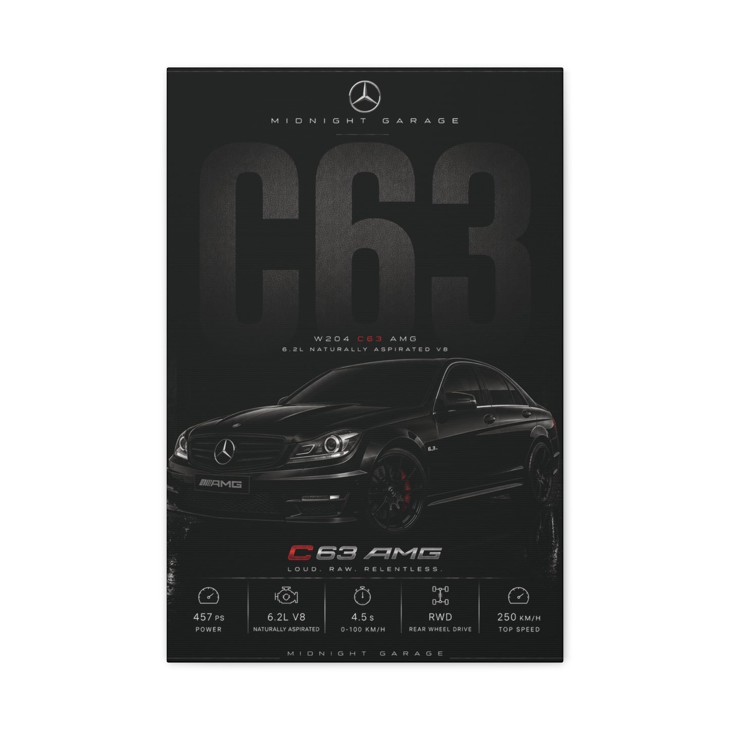 Mercedes-AMG W204 C63 Canvas — Midnight Garage Edition