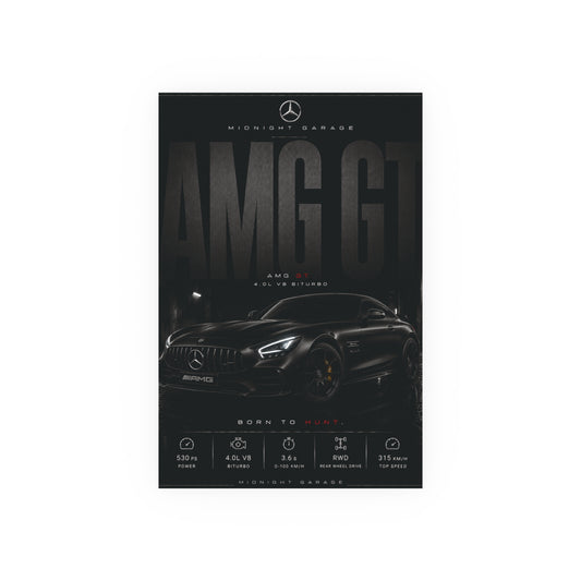 Mercedes-AMG GT Poster — Midnight Garage Edition