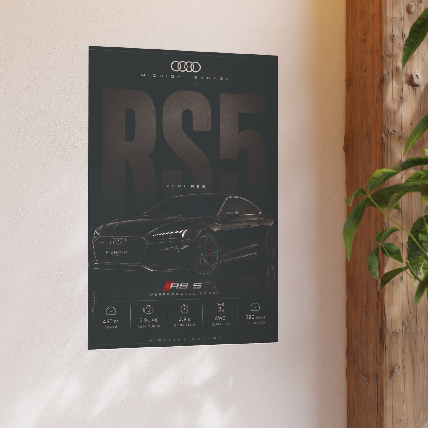 Audi RS5 Poster — Midnight Garage Edition