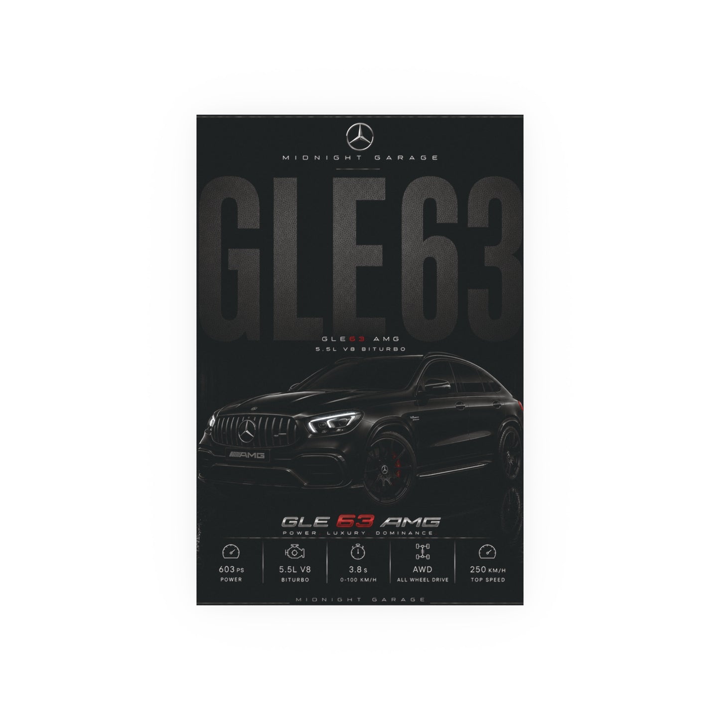 Mercedes-AMG GLE63 Poster — Midnight Garage Edition