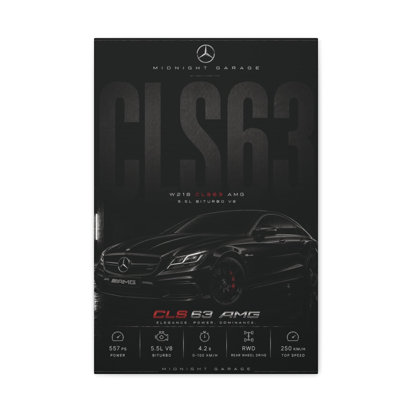 Mercedes-AMG W218 CLS63 Canvas — Midnight Garage Edition