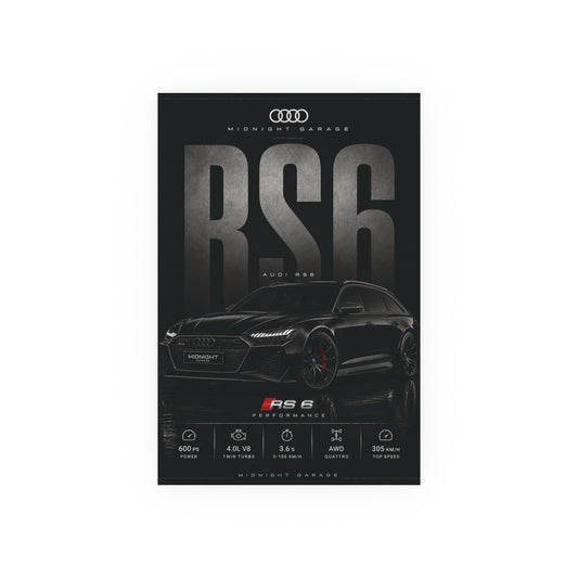 Audi C8 RS6 Poster — Midnight Garage Edition