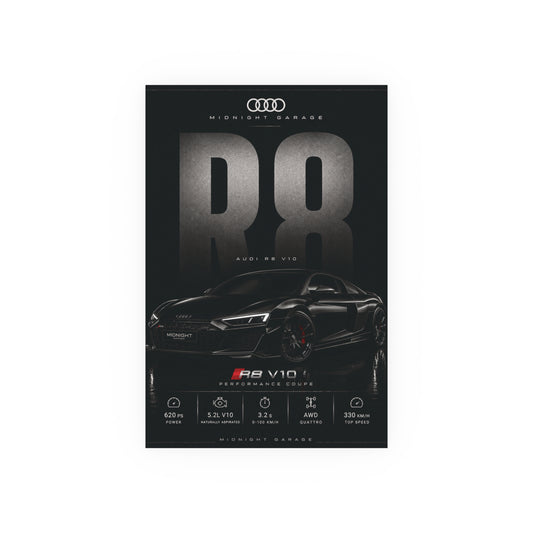 Audi R8 V10 Poster — Midnight Garage Edition