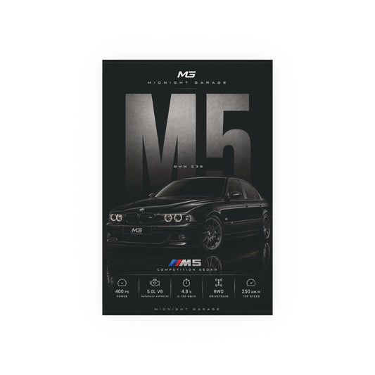 BMW E39 M5 Poster — Midnight Garage Edition