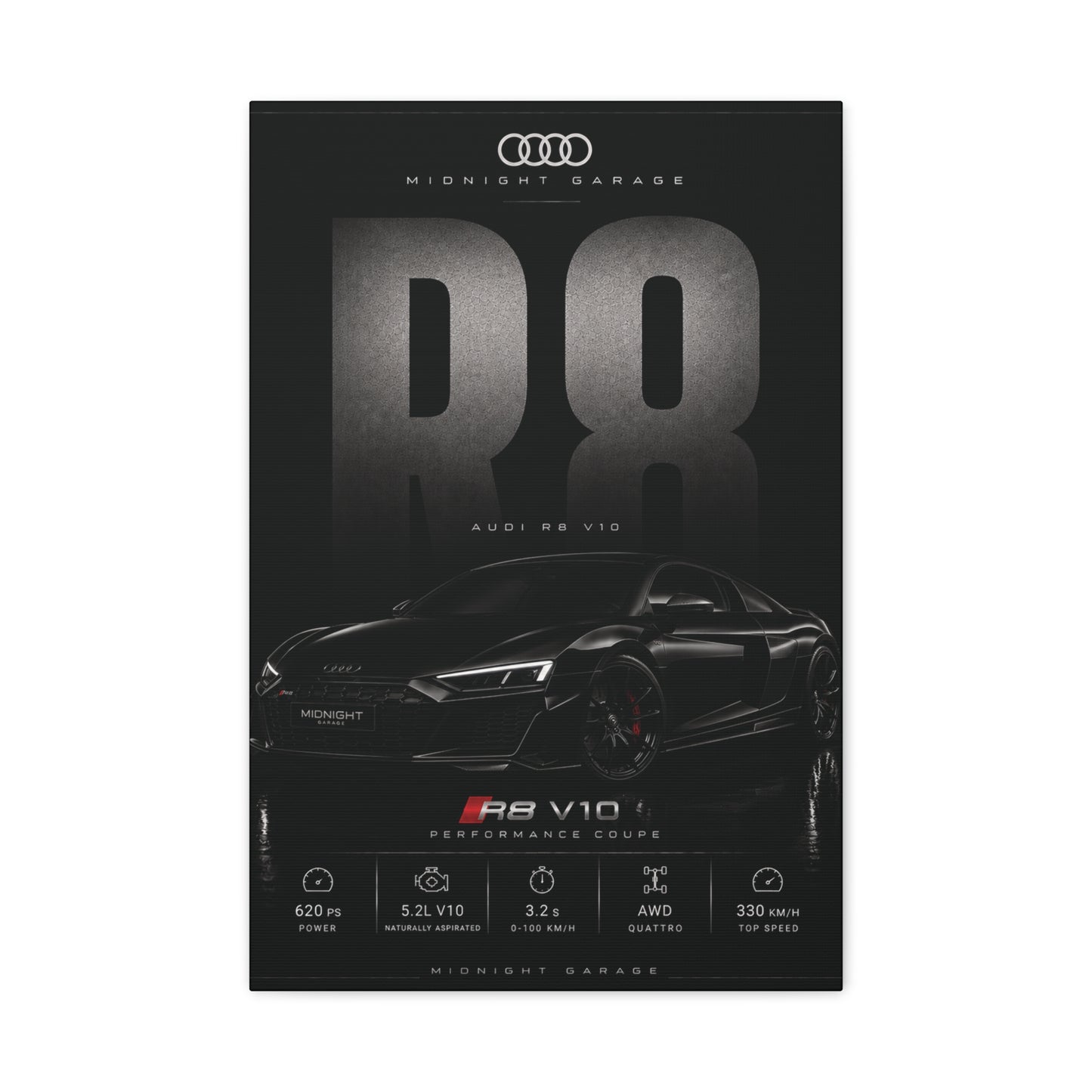 Audi R8 V10 Canvas — Midnight Garage Edition