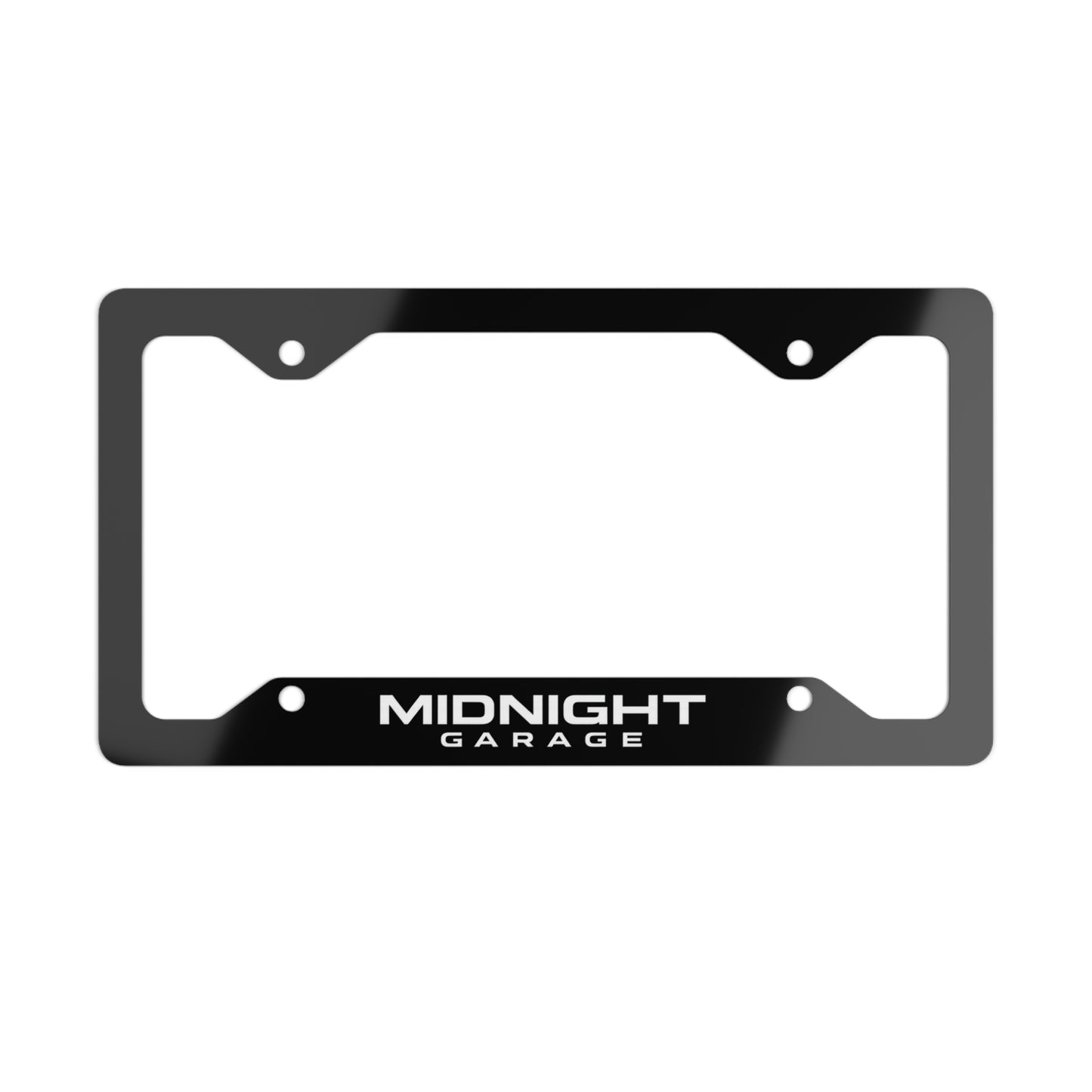 Midnight Garage License Plate Frame – Black Edition