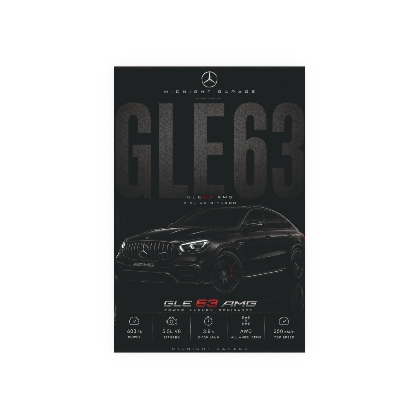 Mercedes-AMG GLE63 Poster — Midnight Garage Edition