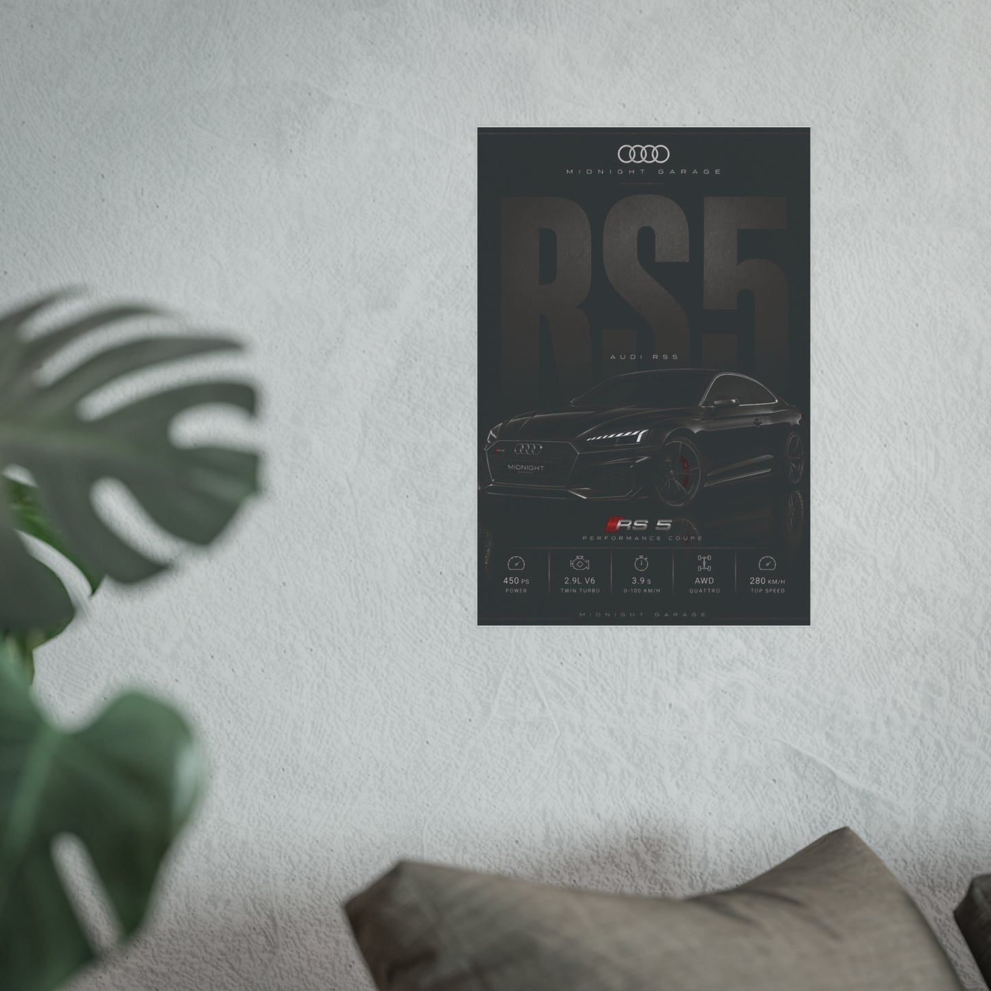 Audi RS5 Poster — Midnight Garage Edition