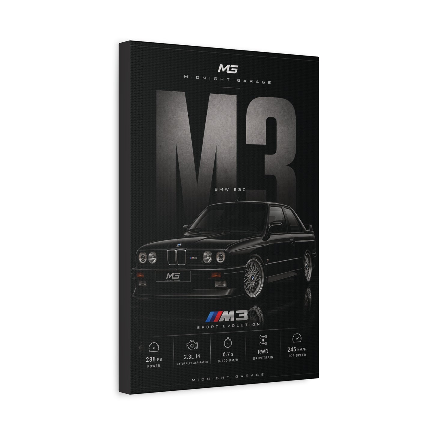 BMW E30 M3 Canvas — Midnight Garage Edition
