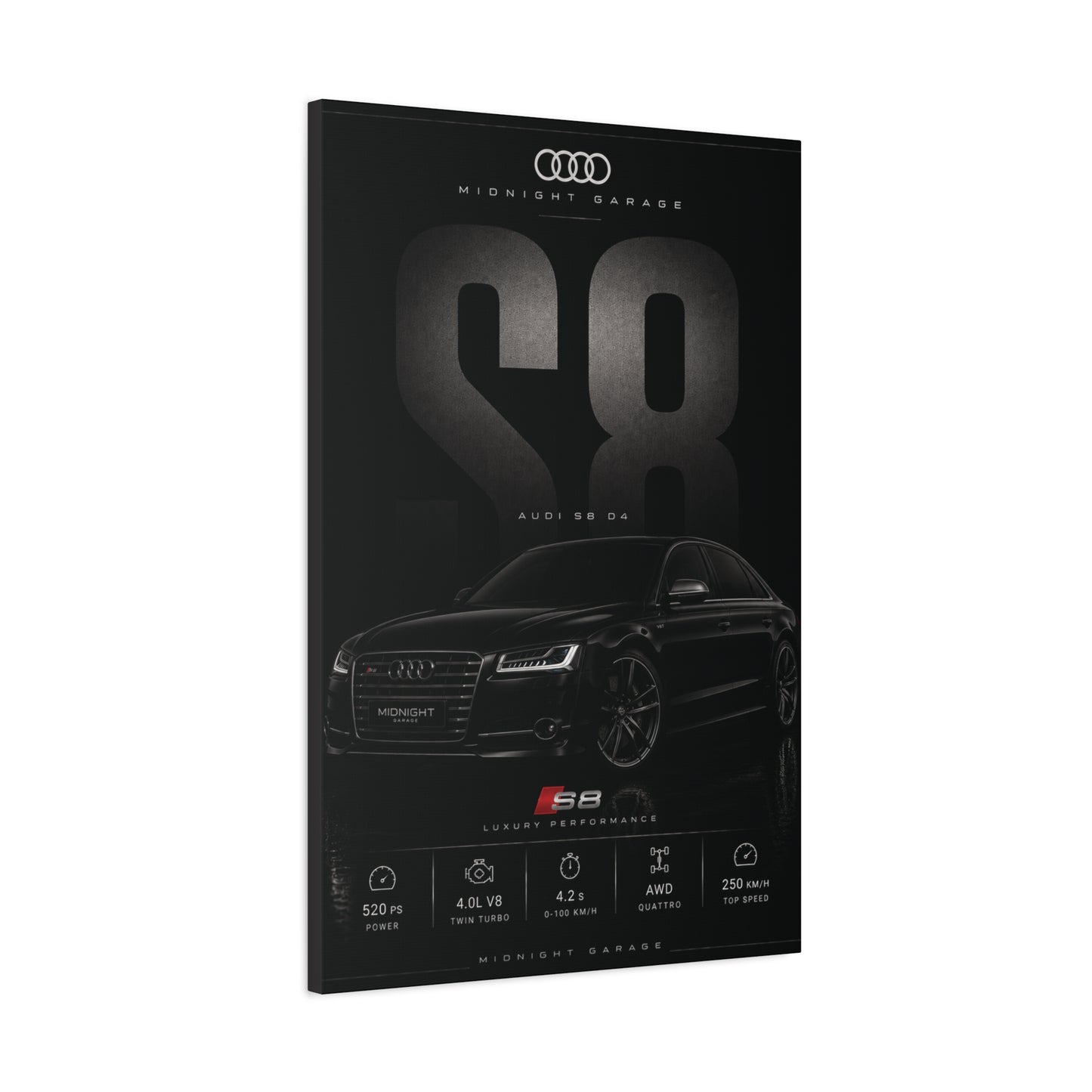 Audi D4 S8 Canvas — Midnight Garage Edition