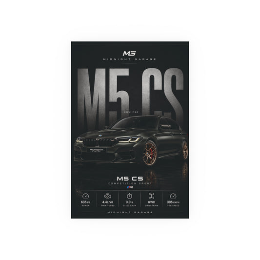 BMW F90 M5 CS Poster — Midnight Garage Edition