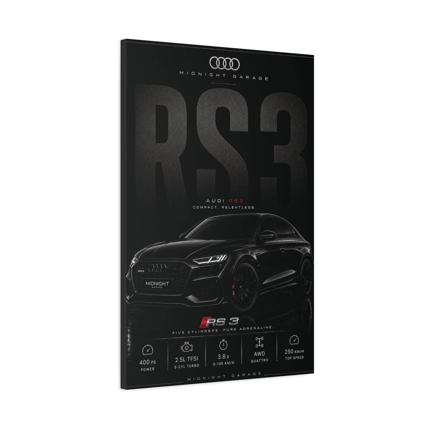 Audi RS3 Canvas — Midnight Garage Edition