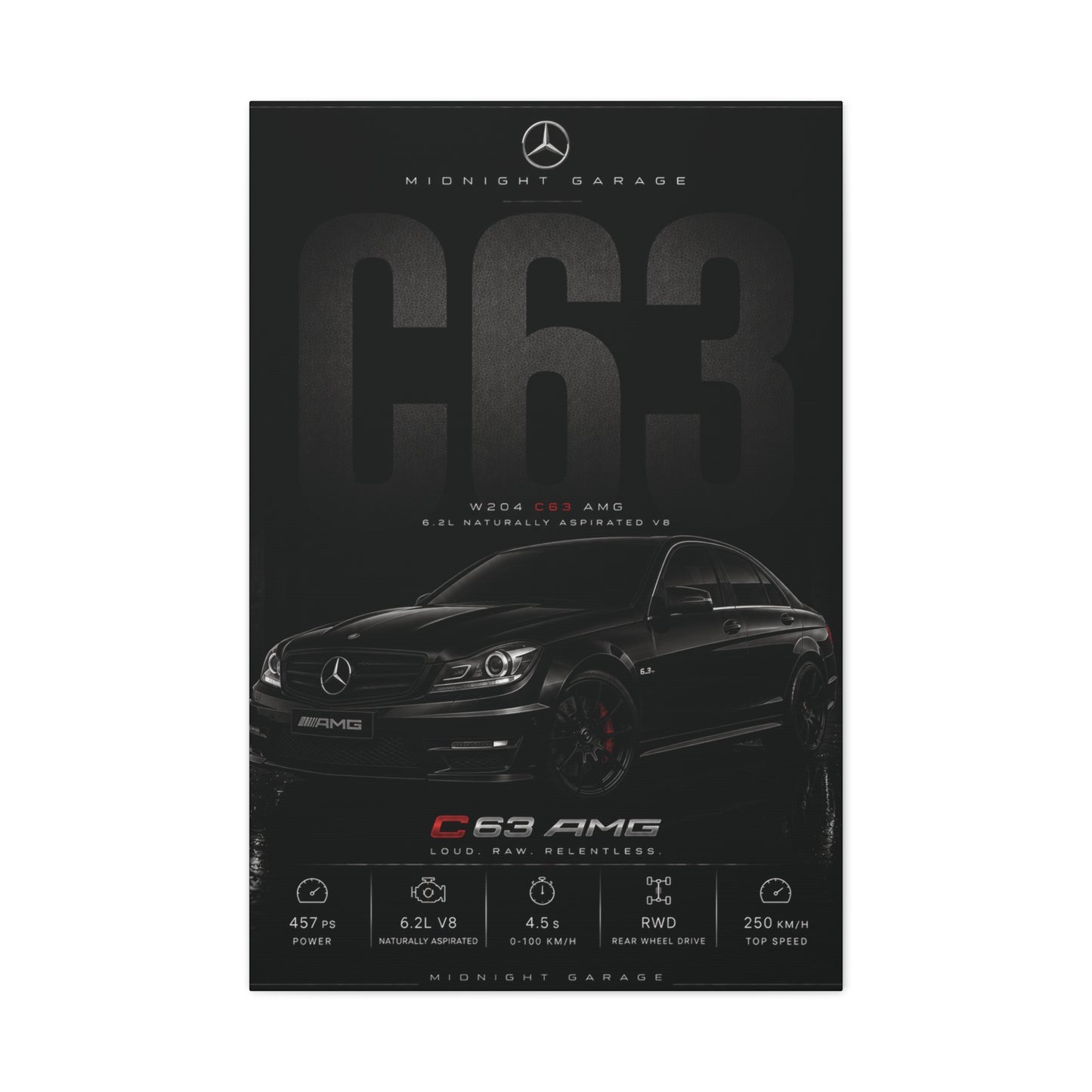 Mercedes-AMG W204 C63 Canvas — Midnight Garage Edition