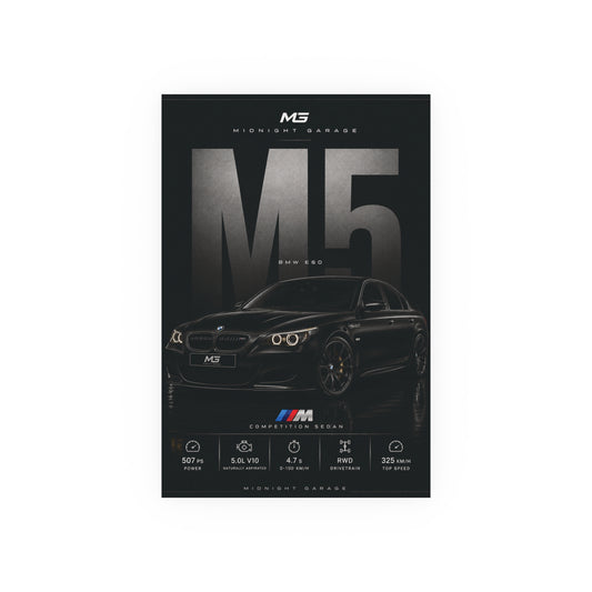 BMW E60 M5 Poster — Midnight Garage Edition