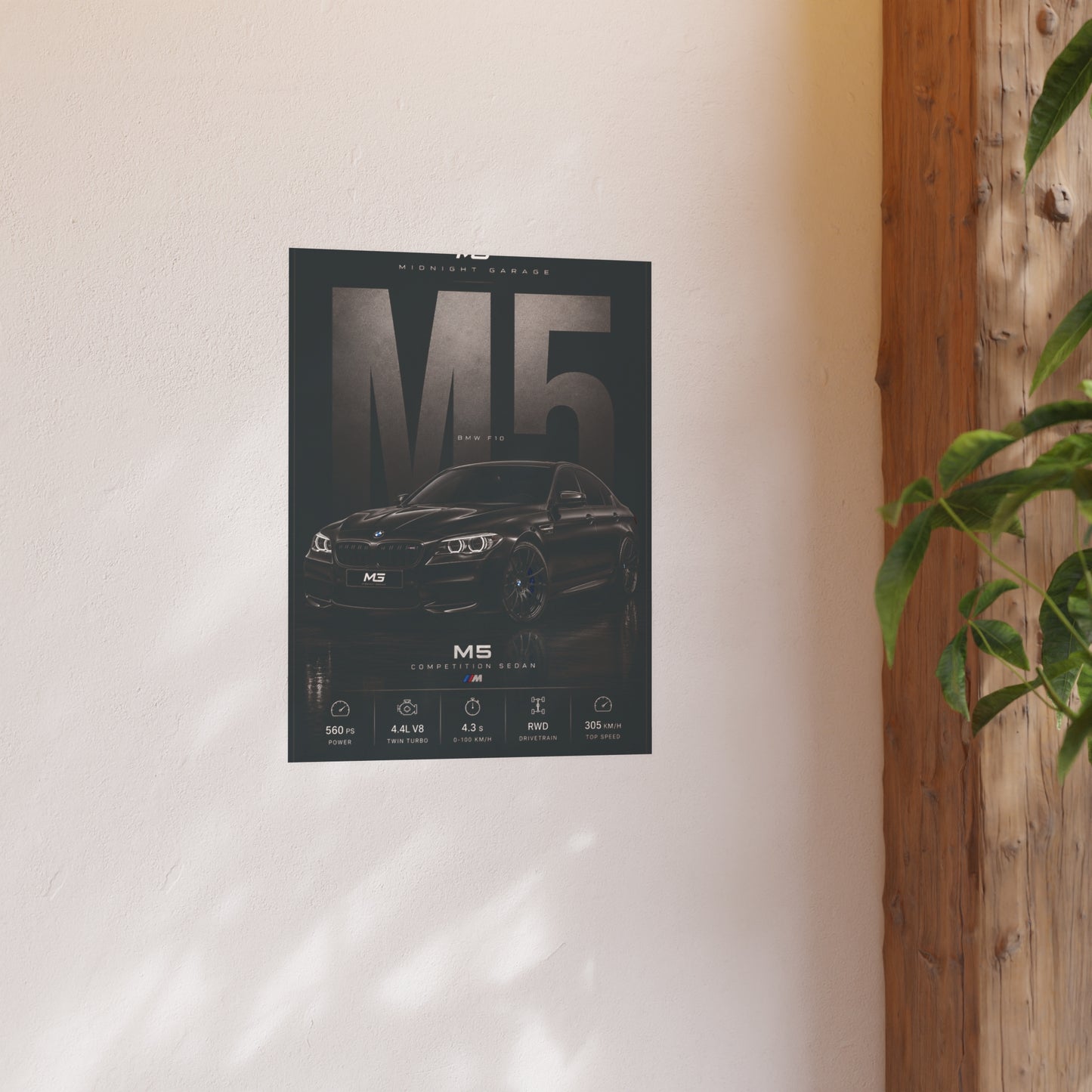 BMW F10 M5 Poster — Midnight Garage Edition