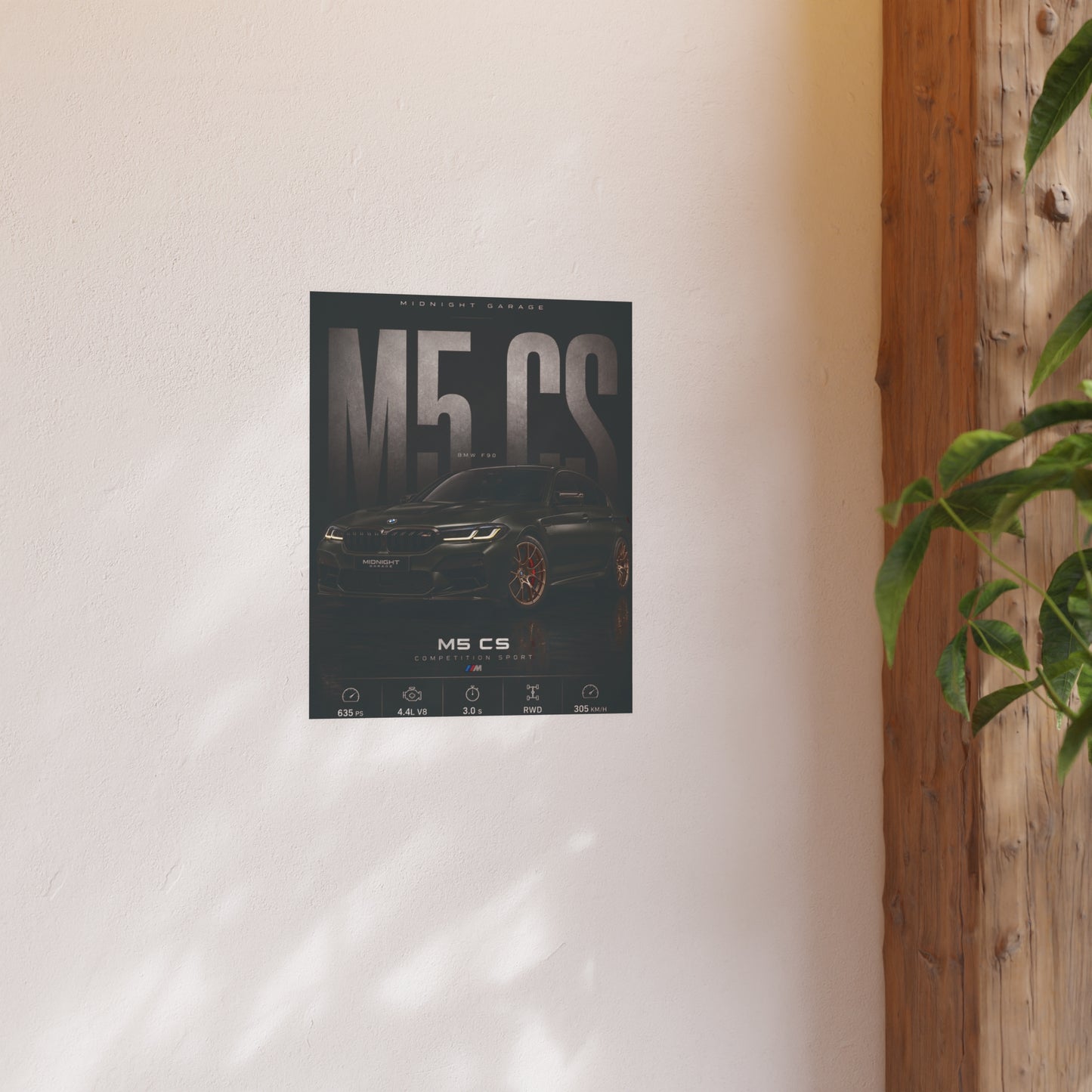 BMW F90 M5 CS Poster — Midnight Garage Edition